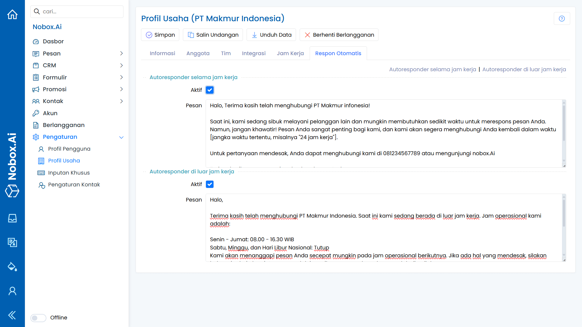 Automated Response Configuration