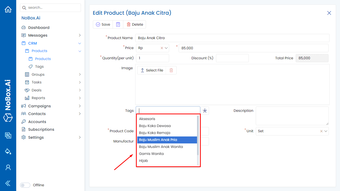 NoBox Dashboard View