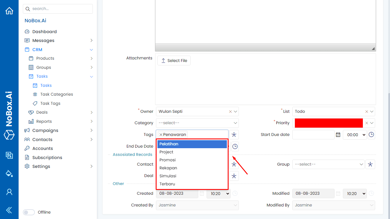 NoBox Dashboard View