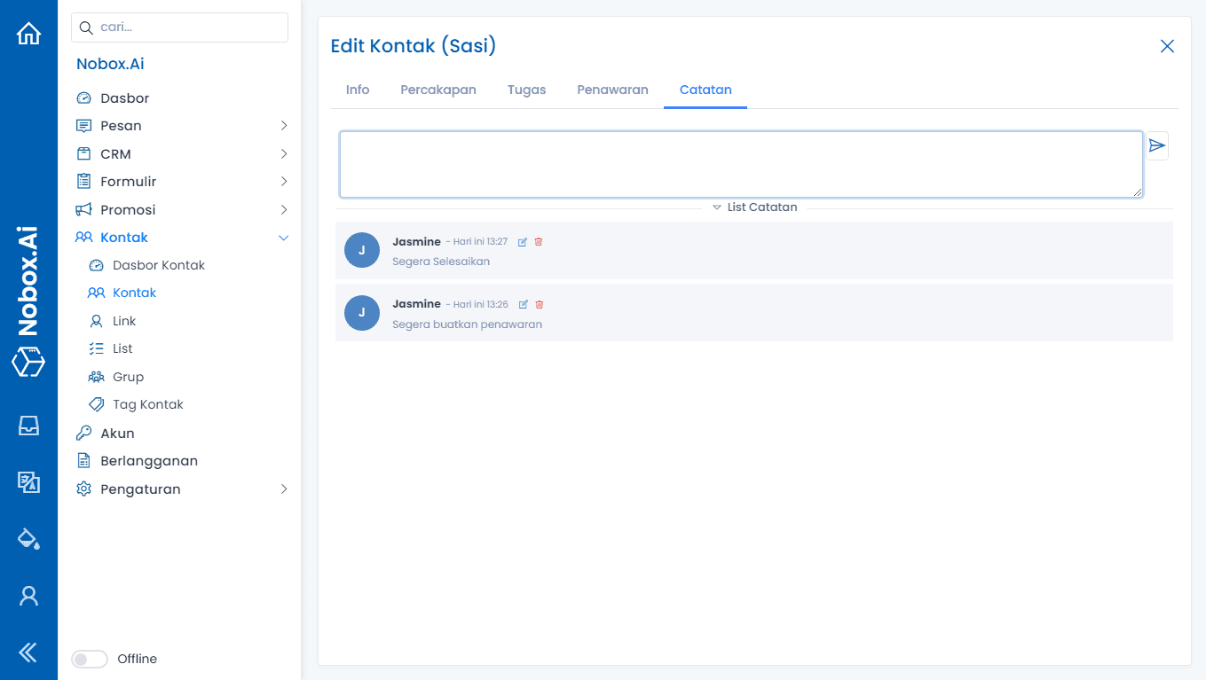 Contact Notes Overview