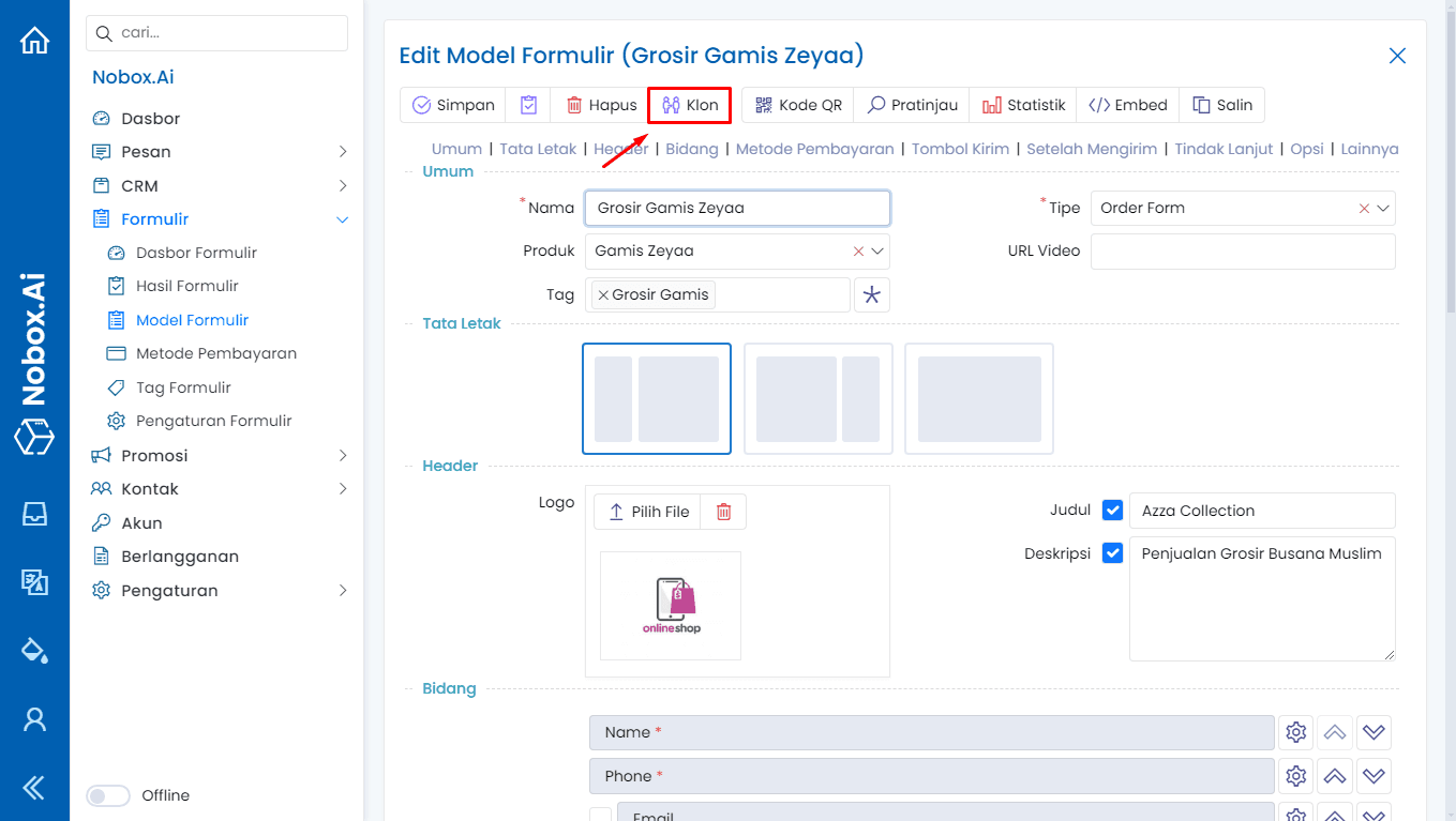 NoBox Broadcast Messages View