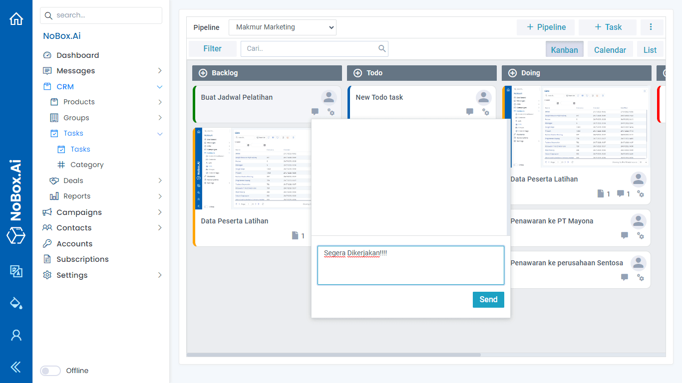 Add Comment Interface