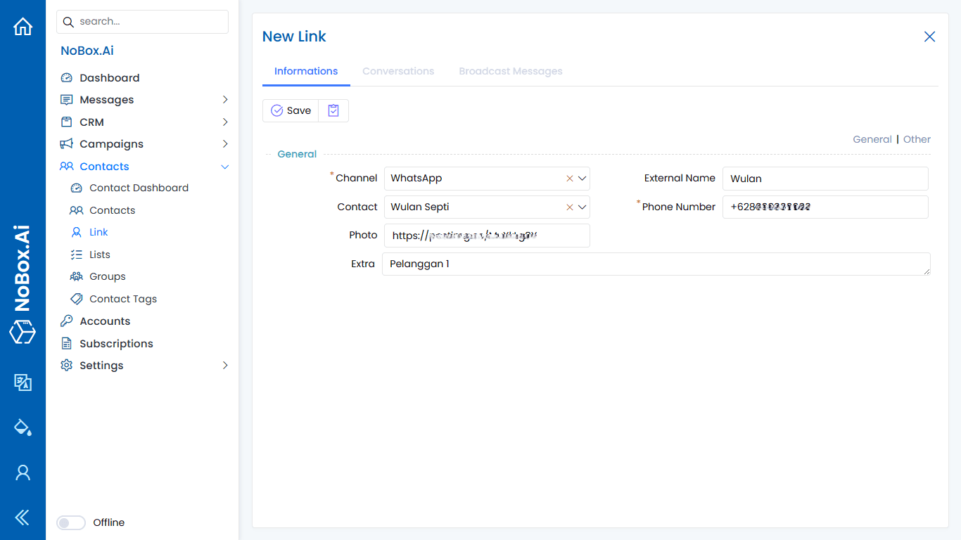NoBox Dashboard View