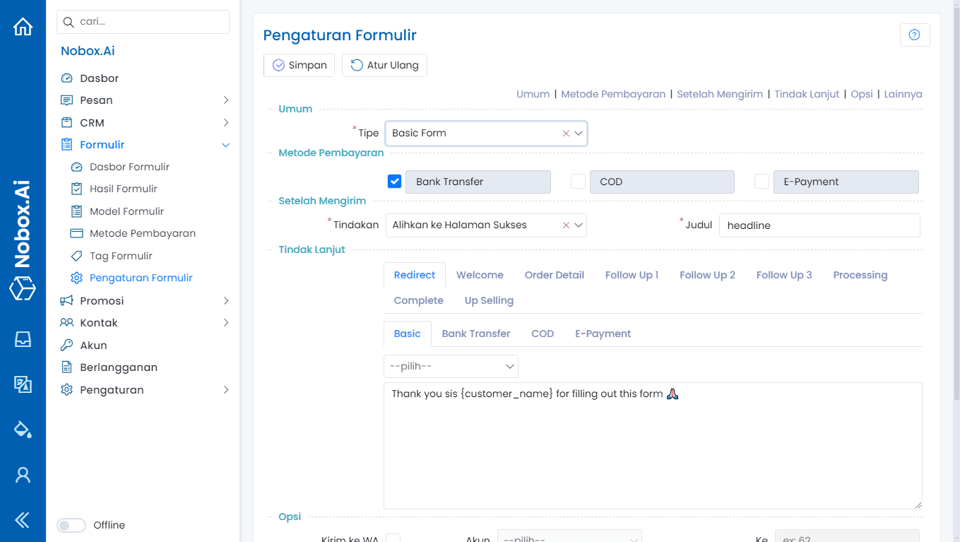 NoBox Dashboard Interface