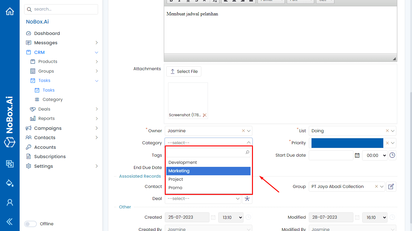 NoBox Dashboard View