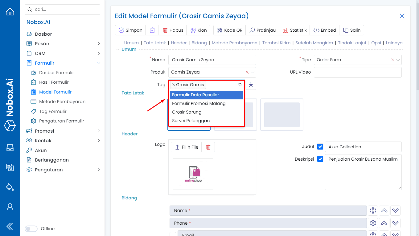 NoBox Broadcast Messages View
