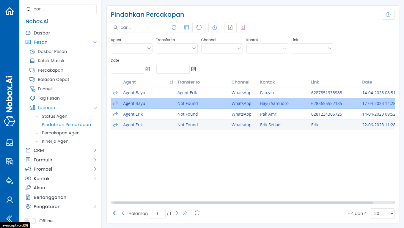NoBox Dashboard View