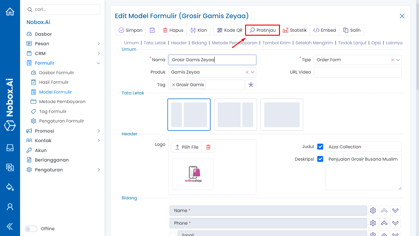 NoBox Broadcast Messages View