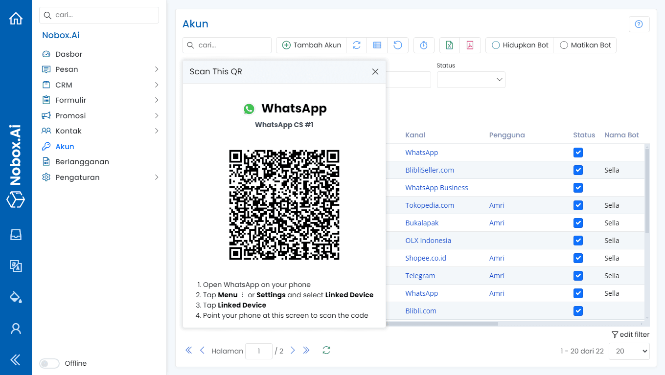 NoBox Kanban Interface