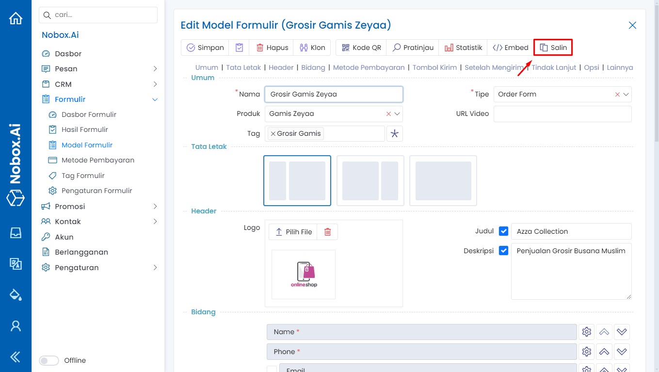 NoBox Broadcast Messages View