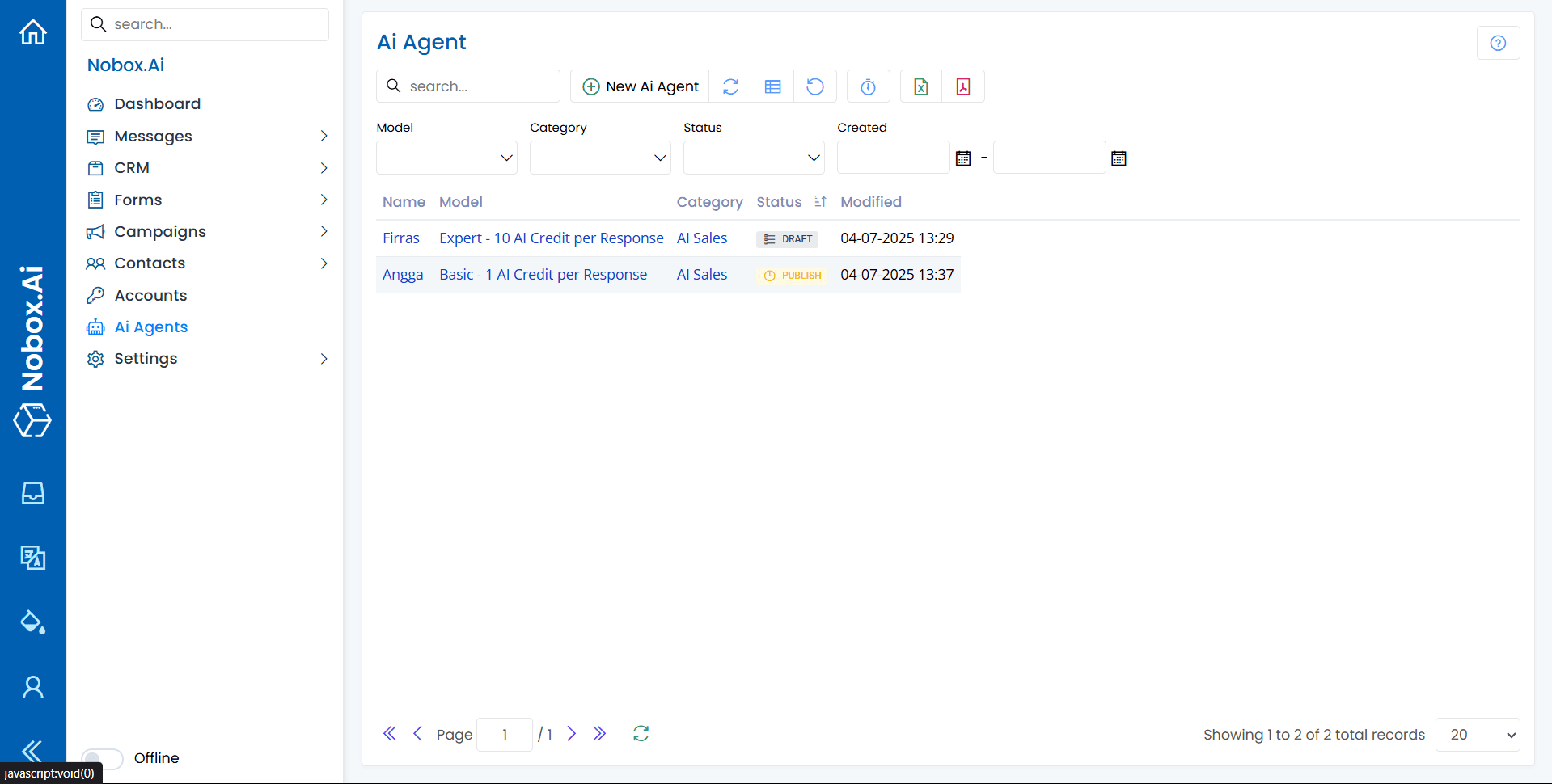 NoBox Kanban Interface