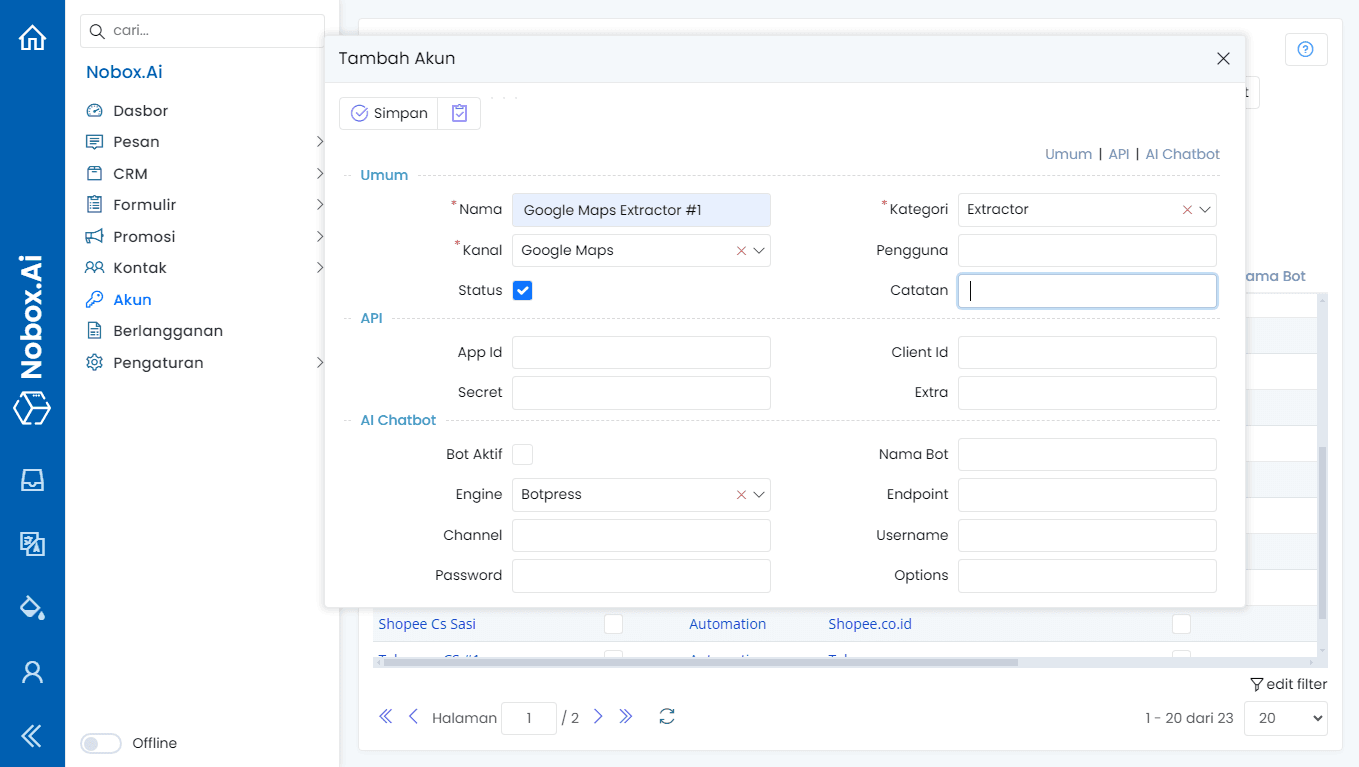 NoBox Kanban Interface