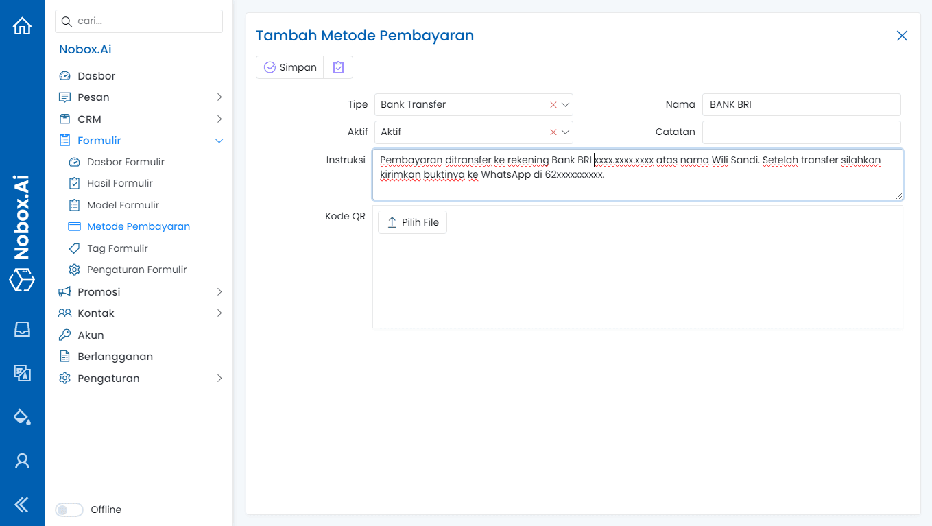 NoBox Broadcast Messages View