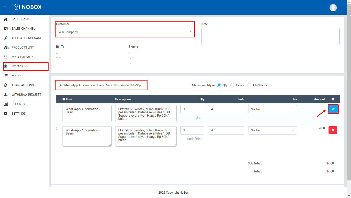 NoBox Kanban Interface