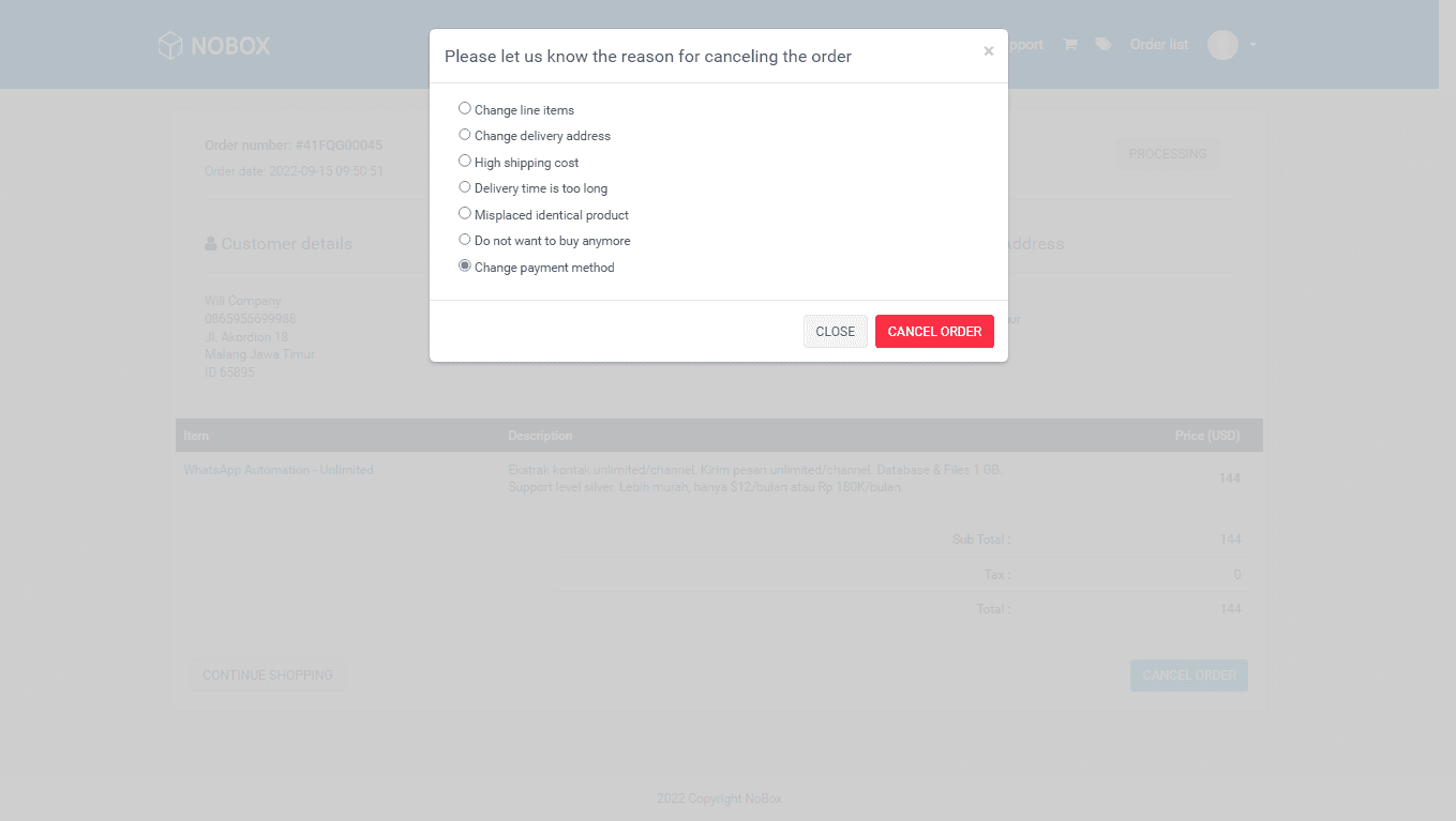 NoBox Dashboard Interface